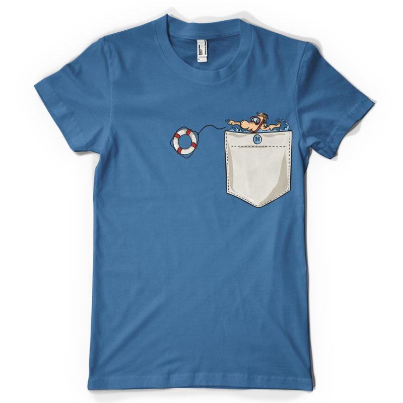 custom t shirt with pocket printing